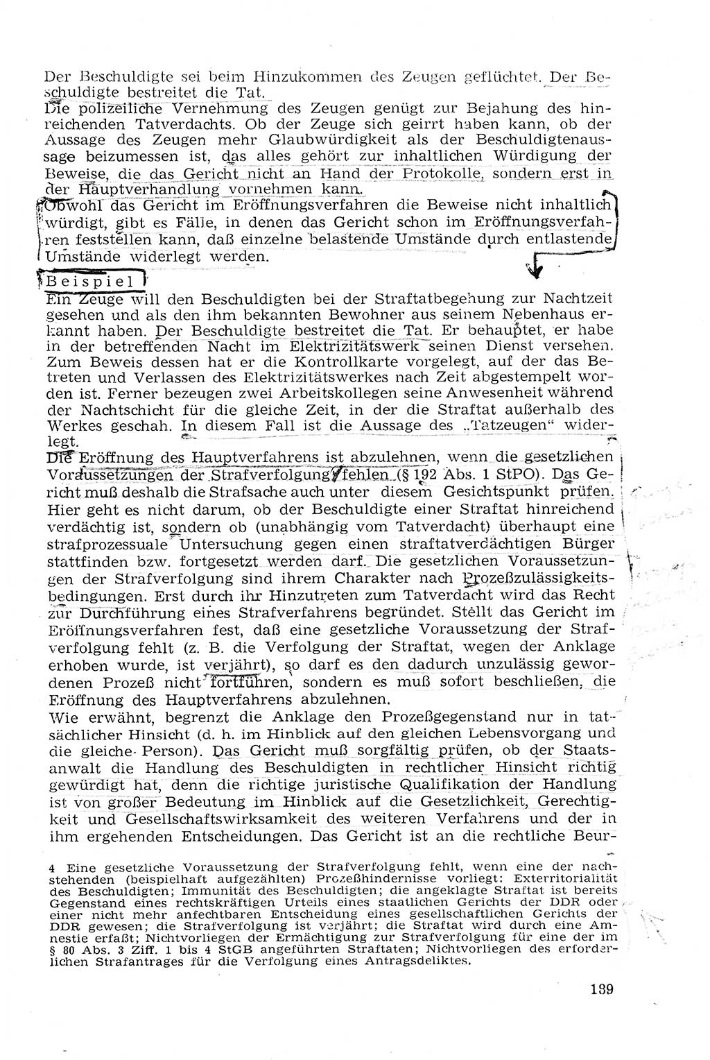 StrafprozeÃŸrecht der DDR (Deutsche Demokratische Republik), Lehrmaterial 1969, Seite 189 (StrafprozeÃŸr. DDR Lehrmat. 1969, S. 189)