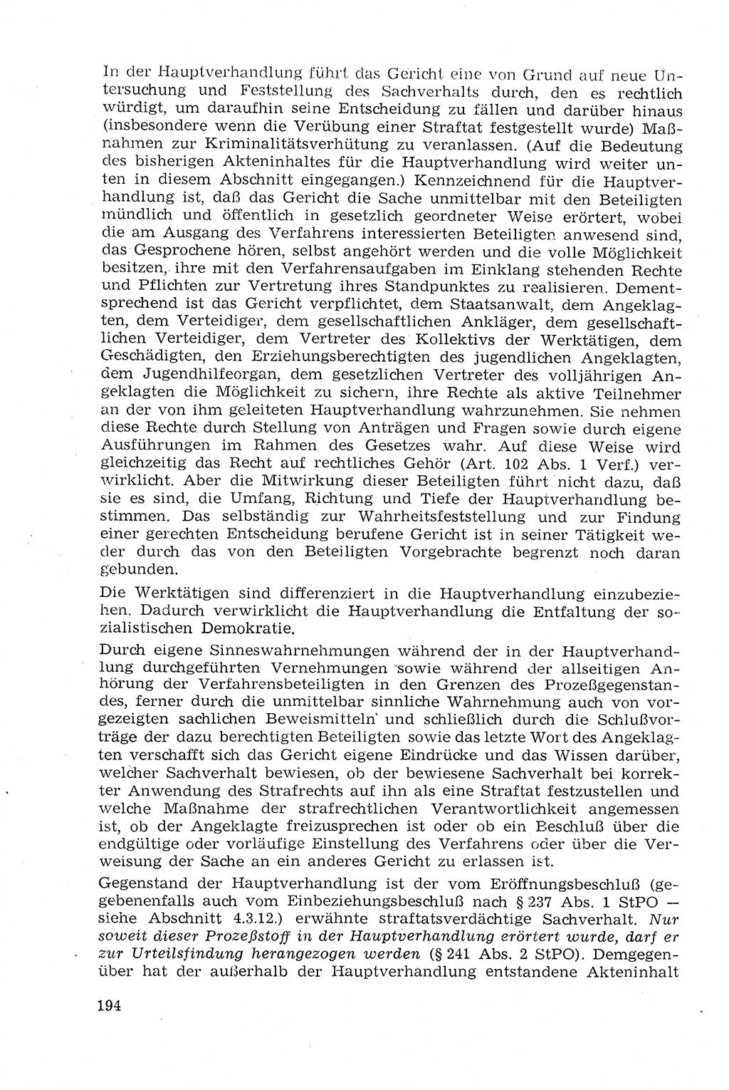 Strafprozeßrecht der DDR (Deutsche Demokratische Republik), Lehrmaterial 1969, Seite 194 (Strafprozeßr. DDR Lehrmat. 1969, S. 194)