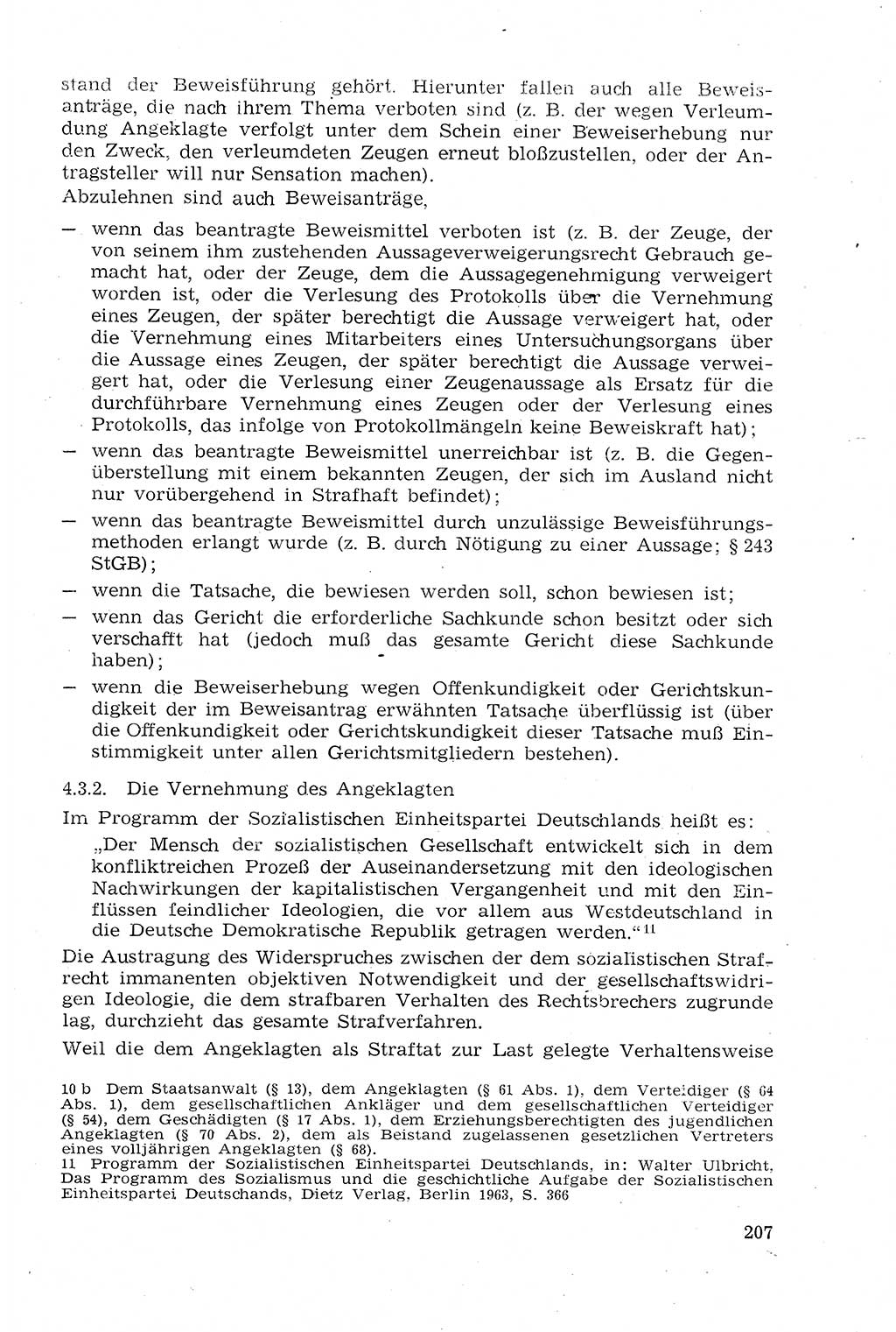 Strafprozeßrecht der DDR (Deutsche Demokratische Republik), Lehrmaterial 1969, Seite 207 (Strafprozeßr. DDR Lehrmat. 1969, S. 207)