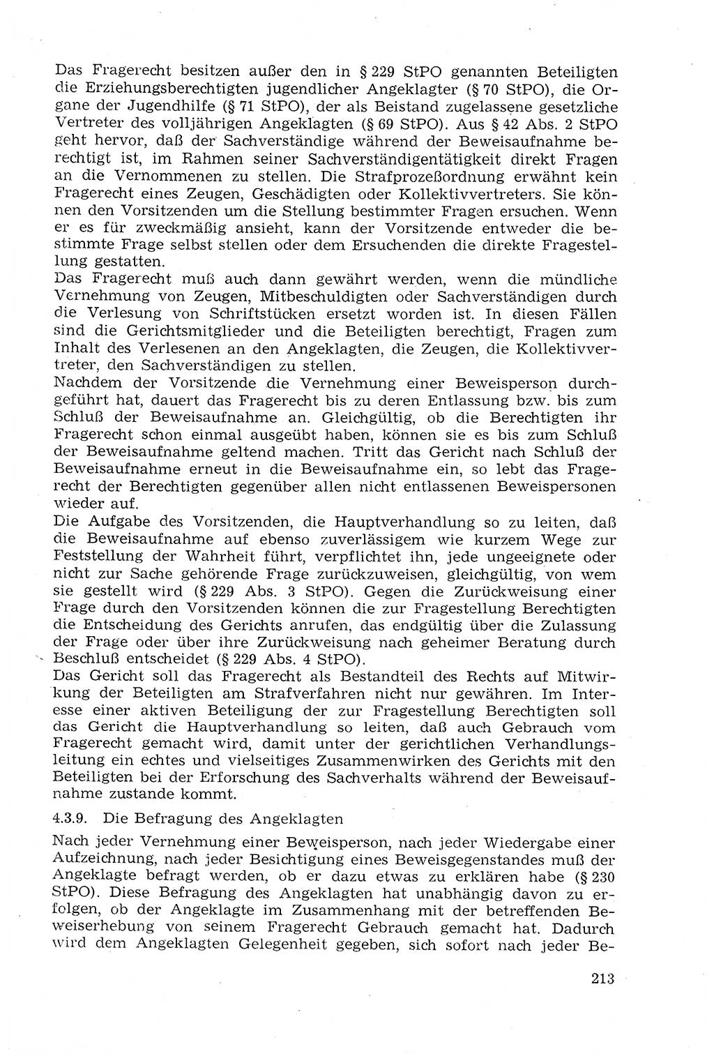 Strafprozeßrecht der DDR (Deutsche Demokratische Republik), Lehrmaterial 1969, Seite 213 (Strafprozeßr. DDR Lehrmat. 1969, S. 213)