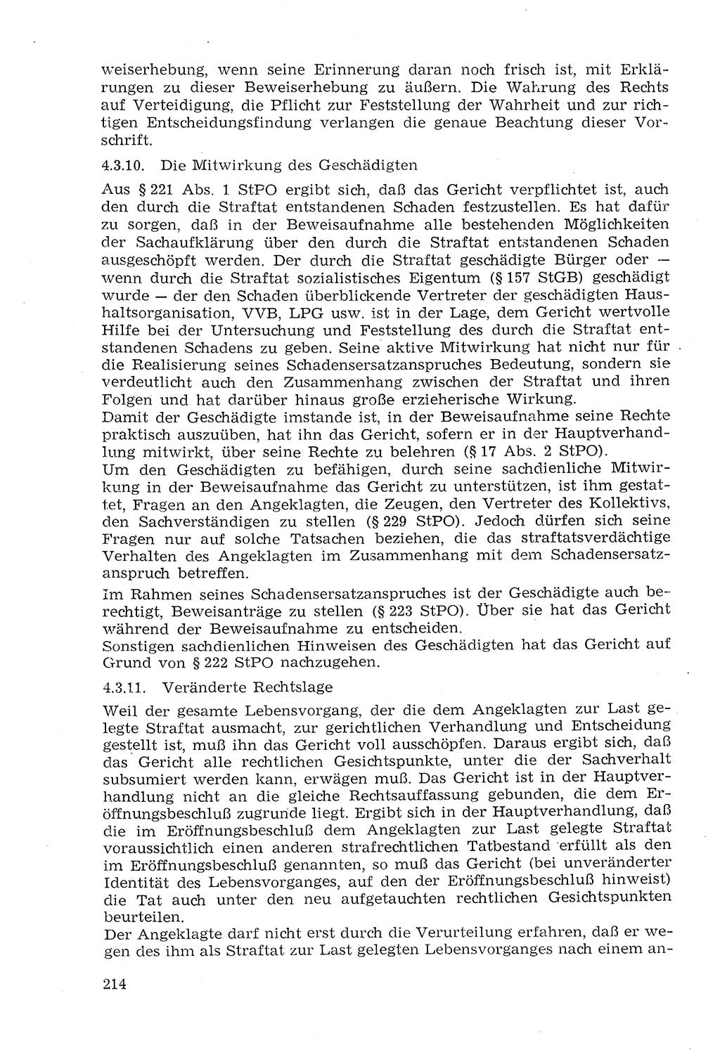 Strafprozeßrecht der DDR (Deutsche Demokratische Republik), Lehrmaterial 1969, Seite 214 (Strafprozeßr. DDR Lehrmat. 1969, S. 214)