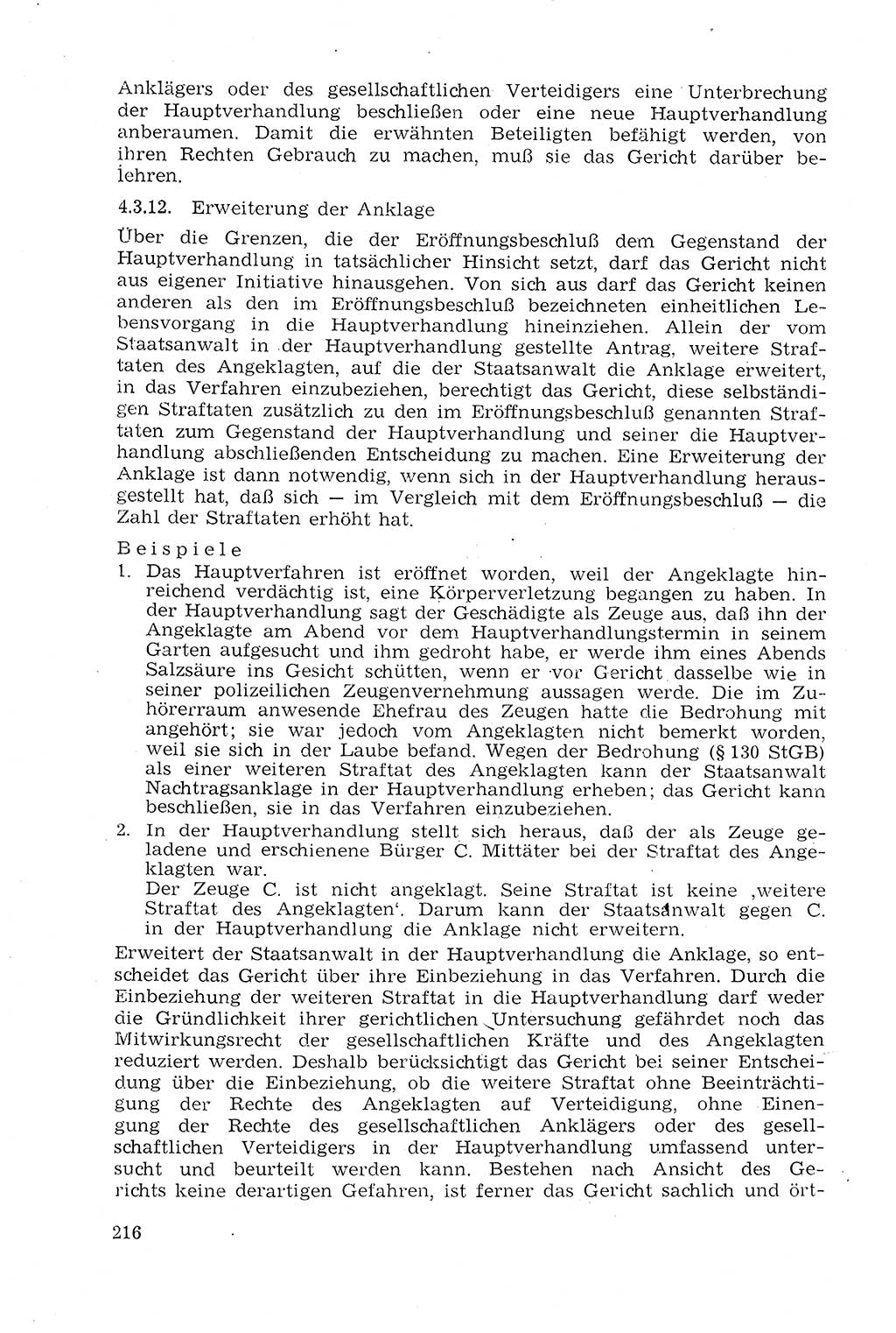 Strafprozeßrecht der DDR (Deutsche Demokratische Republik), Lehrmaterial 1969, Seite 216 (Strafprozeßr. DDR Lehrmat. 1969, S. 216)