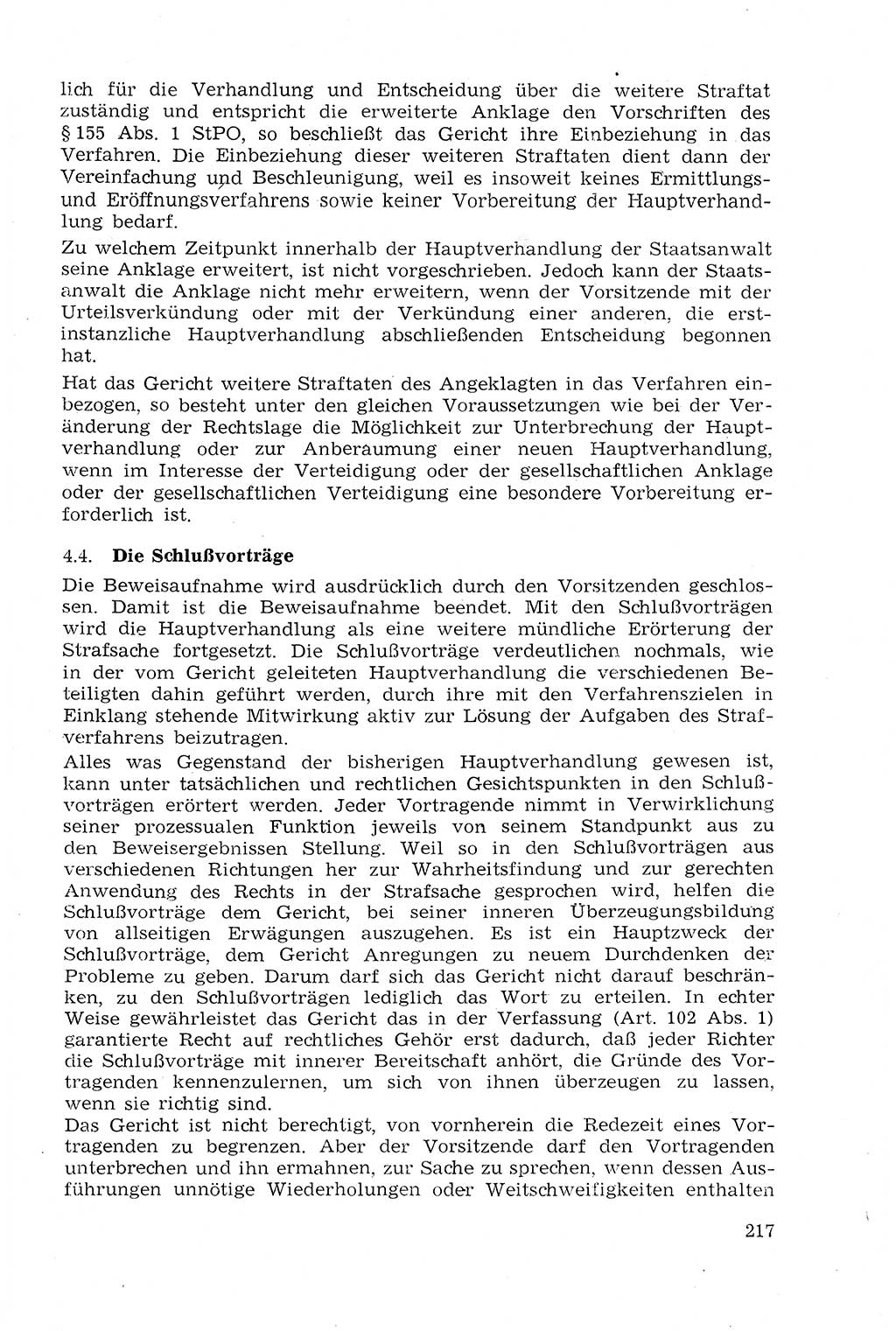 Strafprozeßrecht der DDR (Deutsche Demokratische Republik), Lehrmaterial 1969, Seite 217 (Strafprozeßr. DDR Lehrmat. 1969, S. 217)