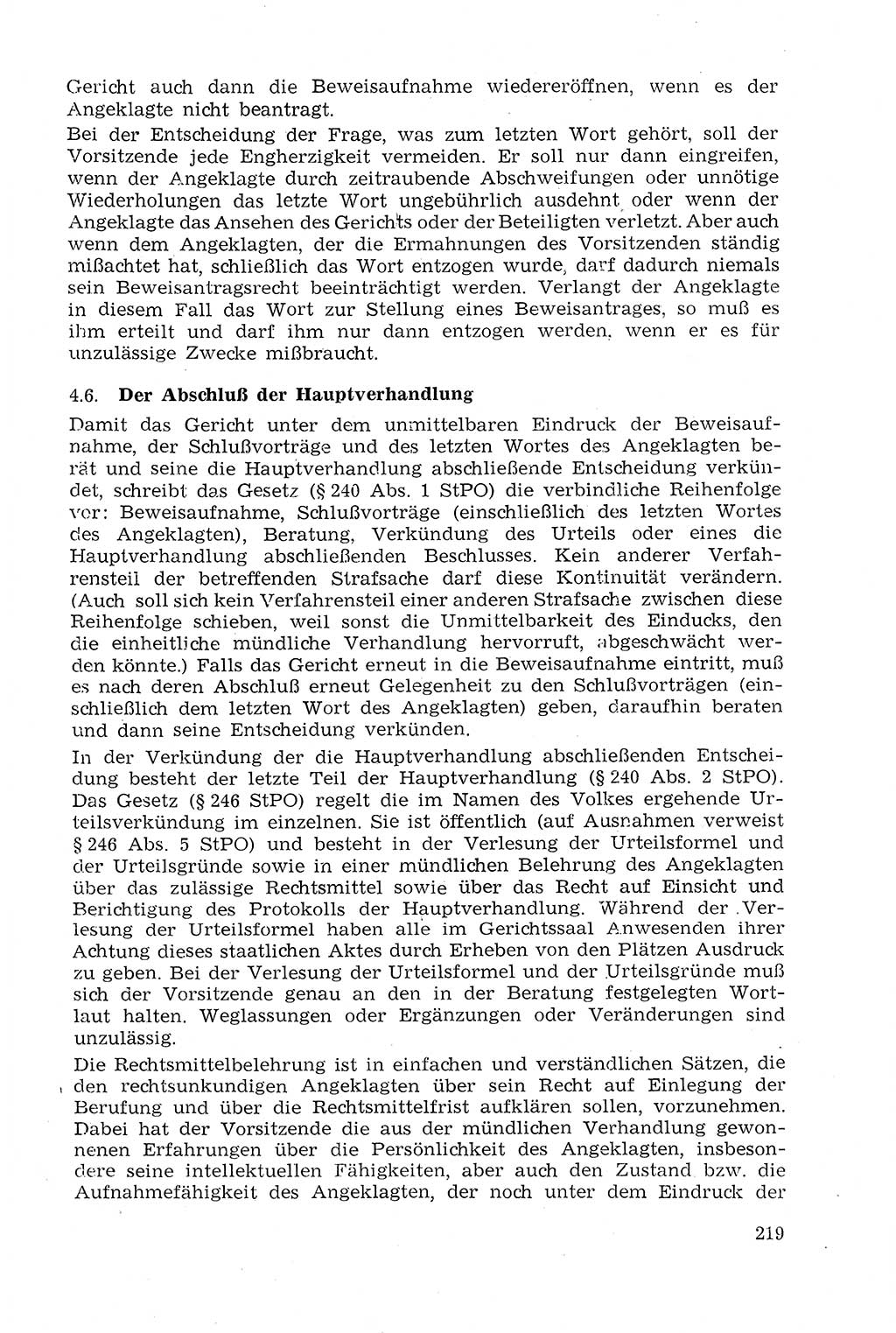 Strafprozeßrecht der DDR (Deutsche Demokratische Republik), Lehrmaterial 1969, Seite 219 (Strafprozeßr. DDR Lehrmat. 1969, S. 219)