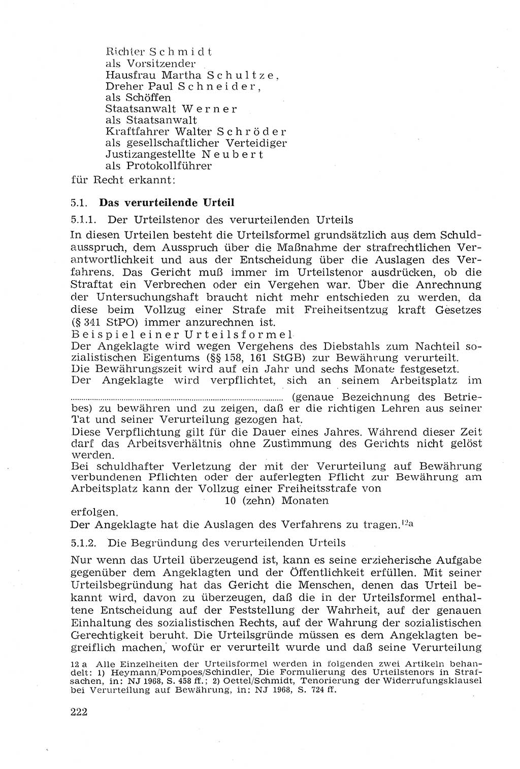 Strafprozeßrecht der DDR (Deutsche Demokratische Republik), Lehrmaterial 1969, Seite 222 (Strafprozeßr. DDR Lehrmat. 1969, S. 222)