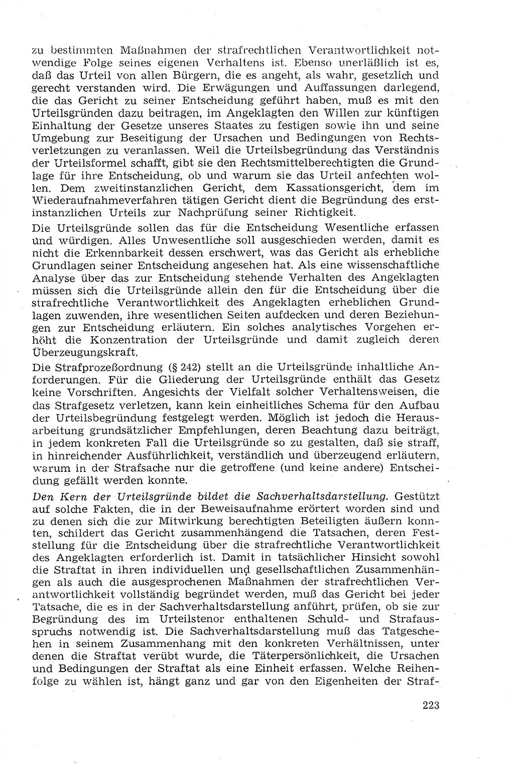 Strafprozeßrecht der DDR (Deutsche Demokratische Republik), Lehrmaterial 1969, Seite 223 (Strafprozeßr. DDR Lehrmat. 1969, S. 223)