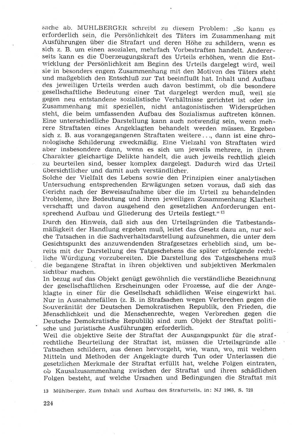 Strafprozeßrecht der DDR (Deutsche Demokratische Republik), Lehrmaterial 1969, Seite 224 (Strafprozeßr. DDR Lehrmat. 1969, S. 224)