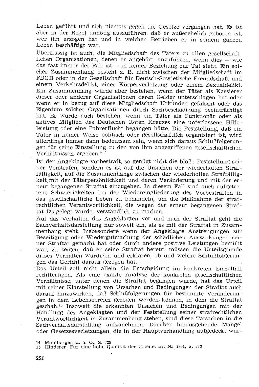 Strafprozeßrecht der DDR (Deutsche Demokratische Republik), Lehrmaterial 1969, Seite 226 (Strafprozeßr. DDR Lehrmat. 1969, S. 226)