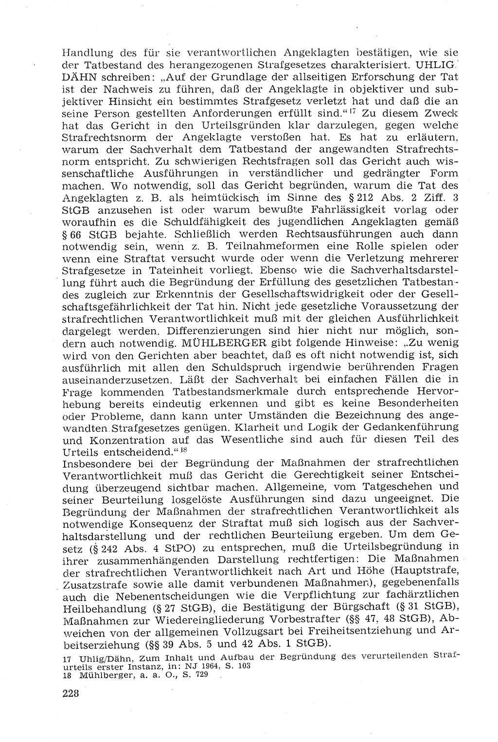 Strafprozeßrecht der DDR (Deutsche Demokratische Republik), Lehrmaterial 1969, Seite 228 (Strafprozeßr. DDR Lehrmat. 1969, S. 228)
