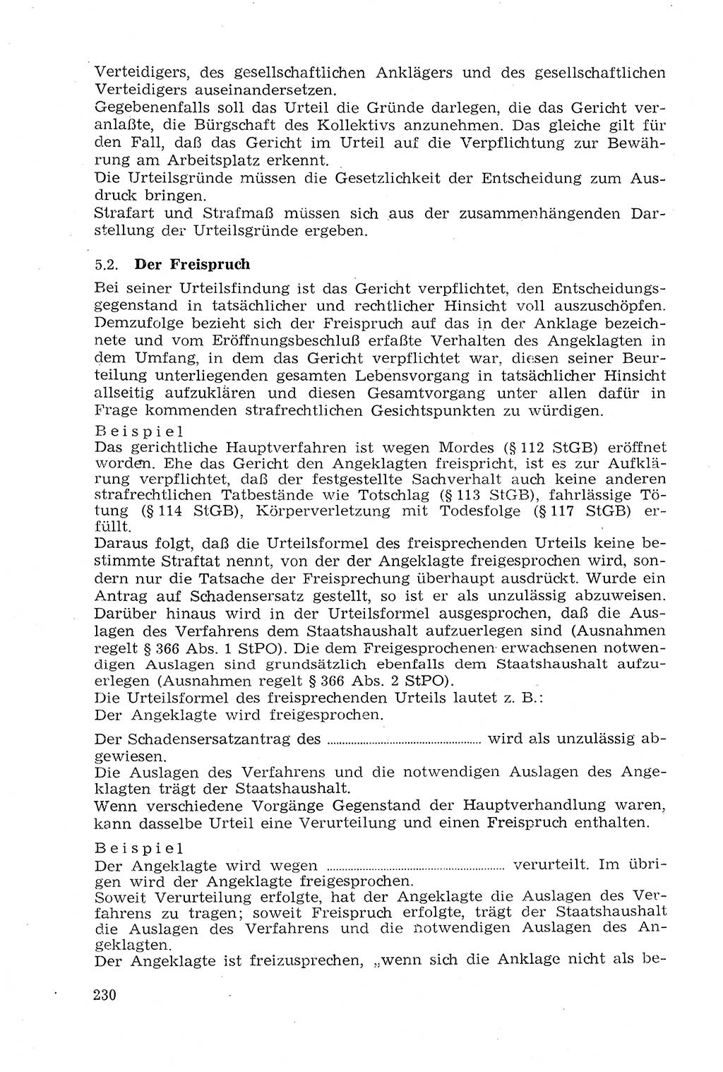 Strafprozeßrecht der DDR (Deutsche Demokratische Republik), Lehrmaterial 1969, Seite 230 (Strafprozeßr. DDR Lehrmat. 1969, S. 230)