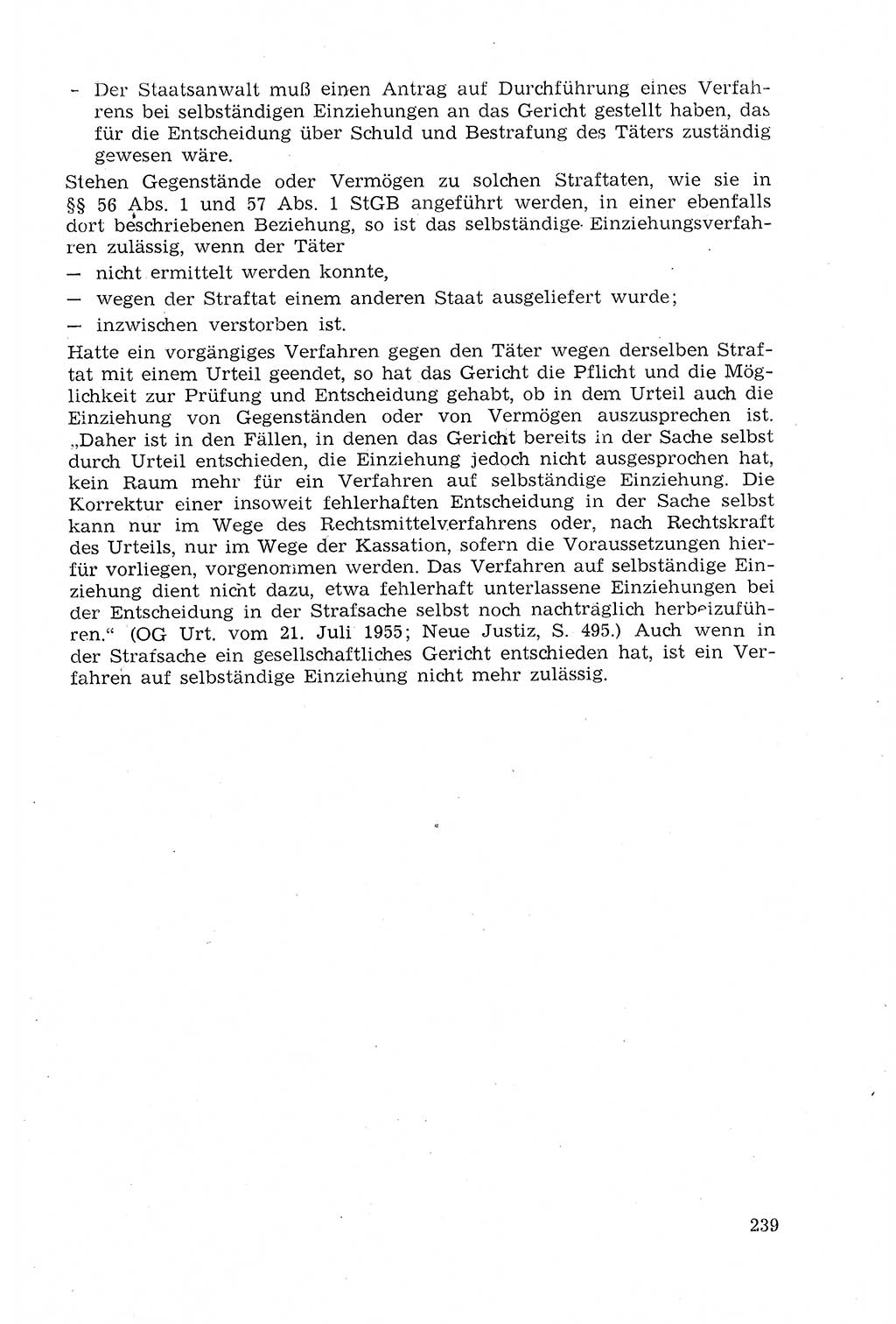 Strafprozeßrecht der DDR (Deutsche Demokratische Republik), Lehrmaterial 1969, Seite 239 (Strafprozeßr. DDR Lehrmat. 1969, S. 239)