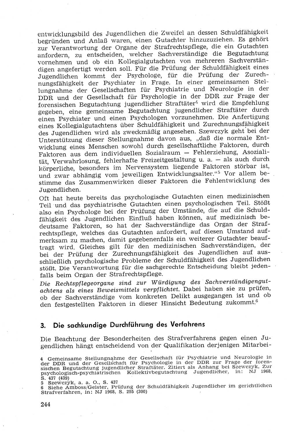 Strafprozeßrecht der DDR (Deutsche Demokratische Republik), Lehrmaterial 1969, Seite 244 (Strafprozeßr. DDR Lehrmat. 1969, S. 244)