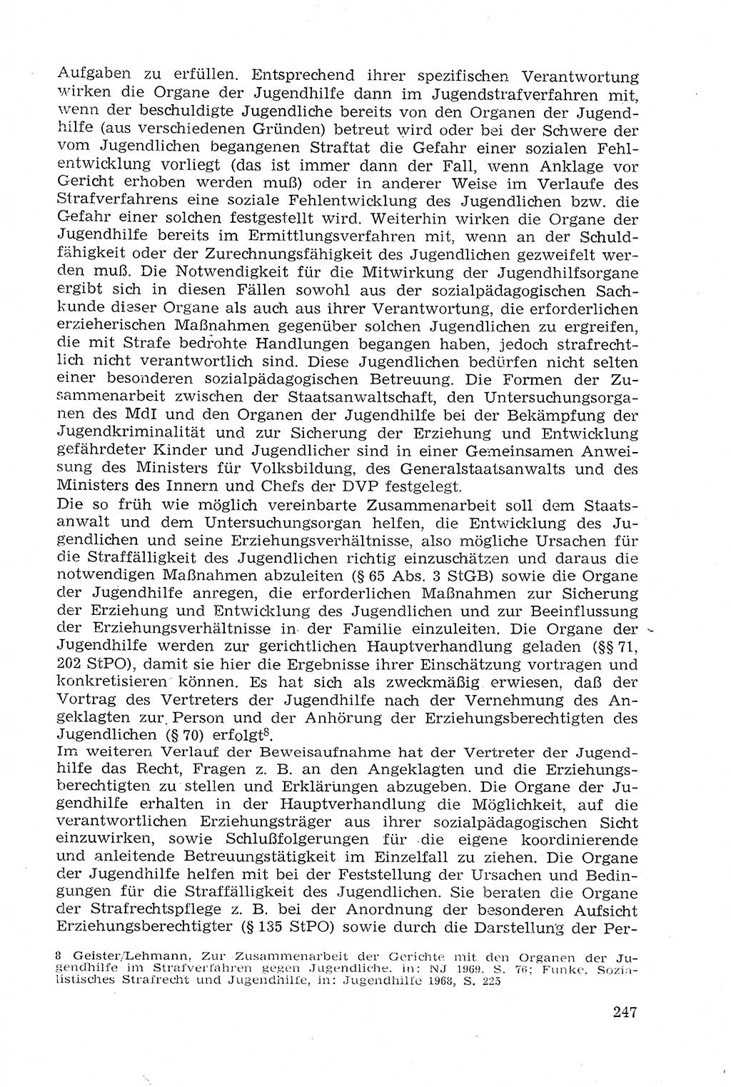 Strafprozeßrecht der DDR (Deutsche Demokratische Republik), Lehrmaterial 1969, Seite 247 (Strafprozeßr. DDR Lehrmat. 1969, S. 247)