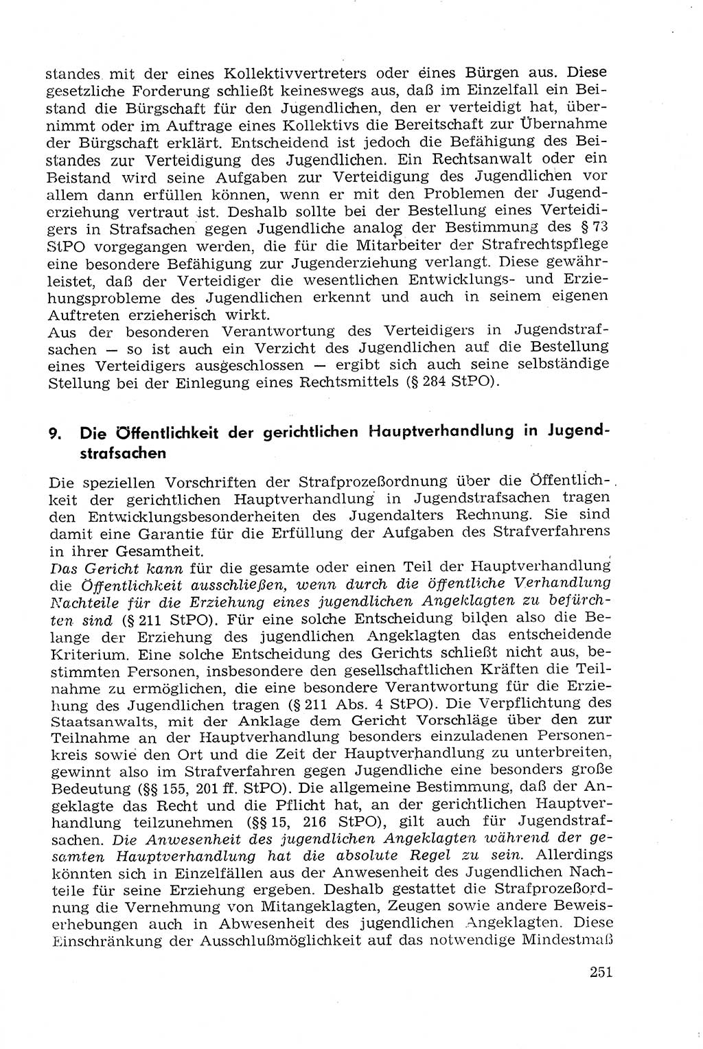 Strafprozeßrecht der DDR (Deutsche Demokratische Republik), Lehrmaterial 1969, Seite 251 (Strafprozeßr. DDR Lehrmat. 1969, S. 251)
