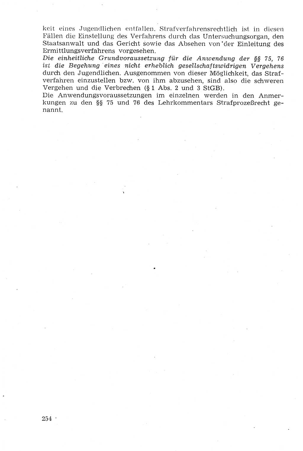 Strafprozeßrecht der DDR (Deutsche Demokratische Republik), Lehrmaterial 1969, Seite 254 (Strafprozeßr. DDR Lehrmat. 1969, S. 254)