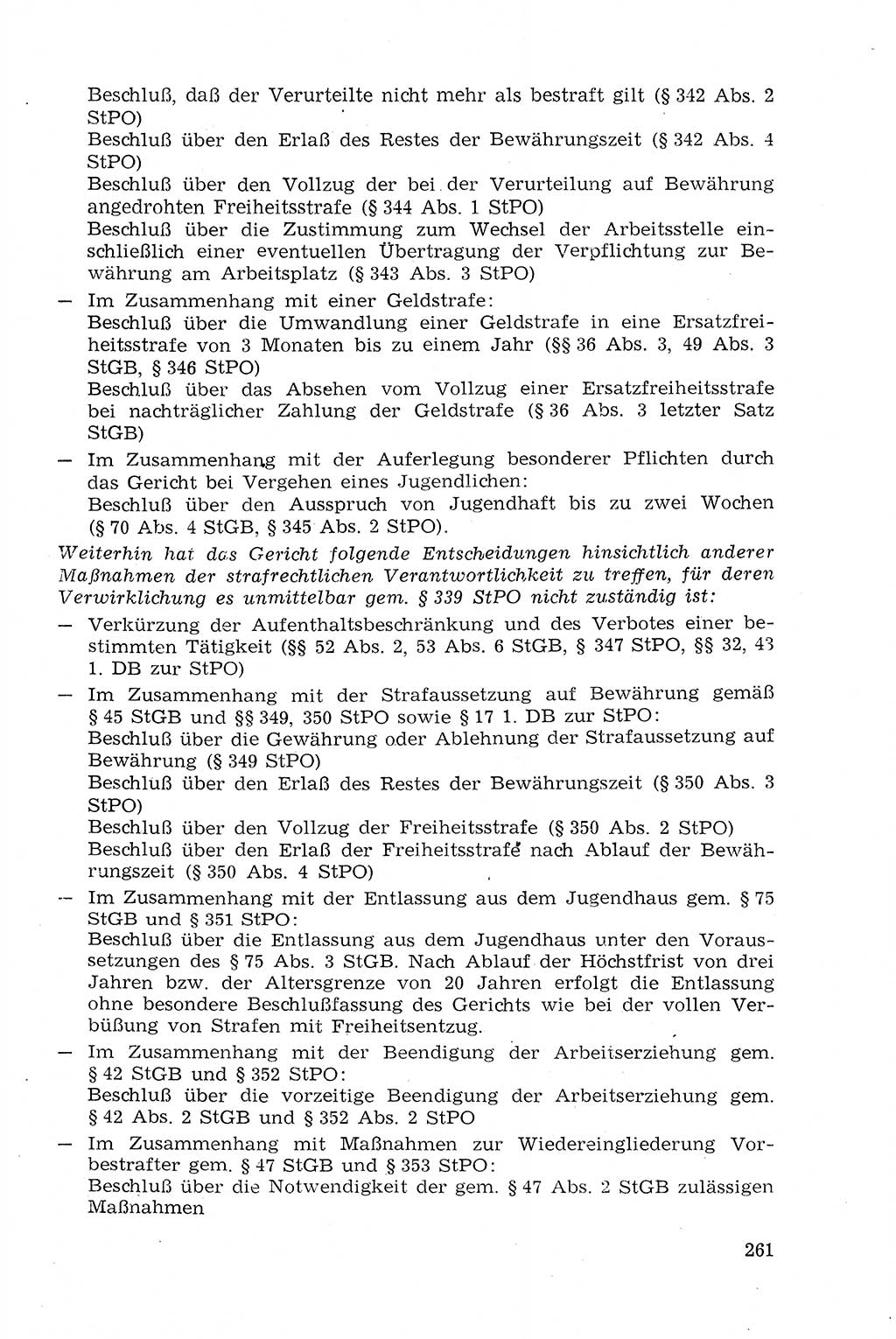 Strafprozeßrecht der DDR (Deutsche Demokratische Republik), Lehrmaterial 1969, Seite 261 (Strafprozeßr. DDR Lehrmat. 1969, S. 261)