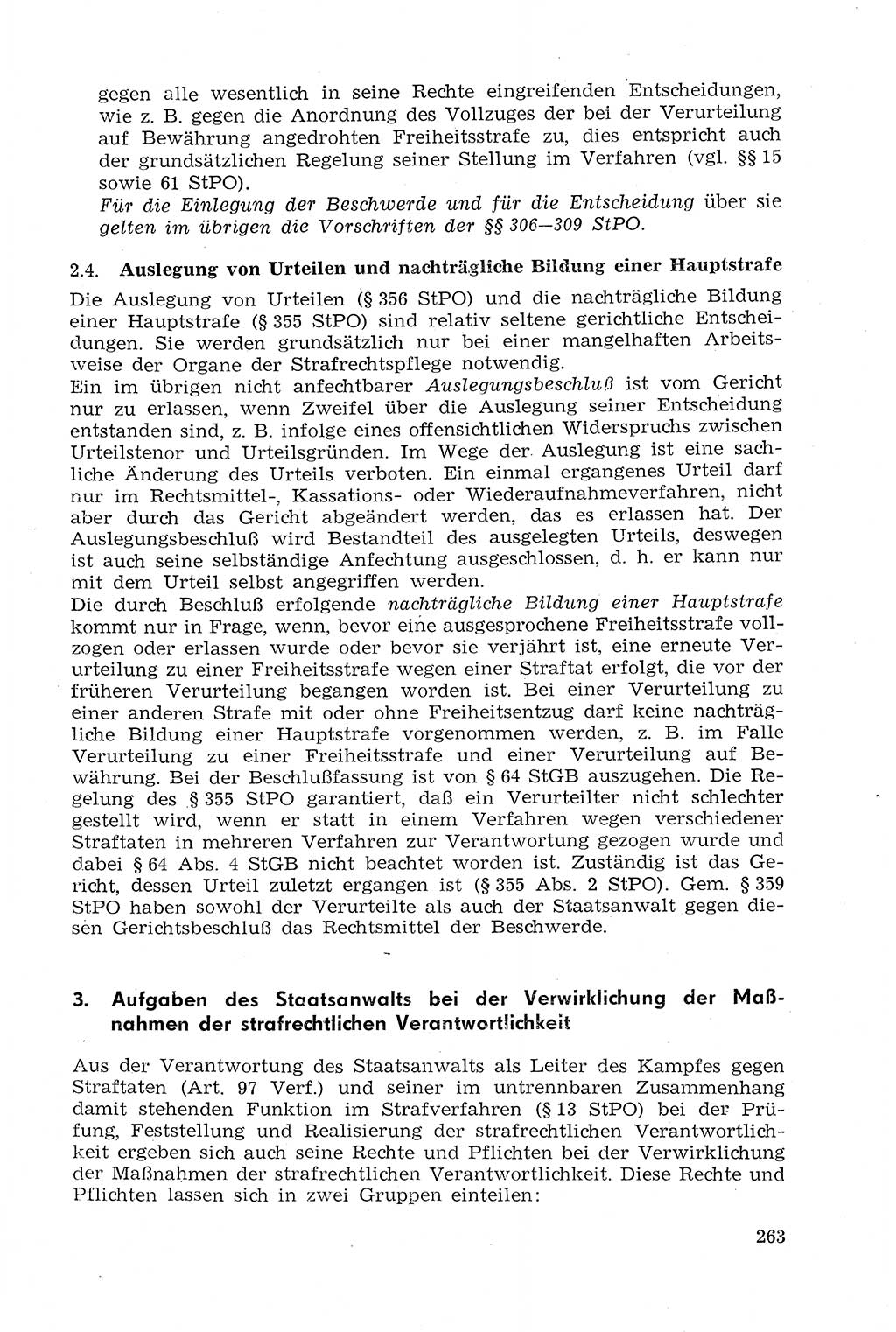 Strafprozeßrecht der DDR (Deutsche Demokratische Republik), Lehrmaterial 1969, Seite 263 (Strafprozeßr. DDR Lehrmat. 1969, S. 263)