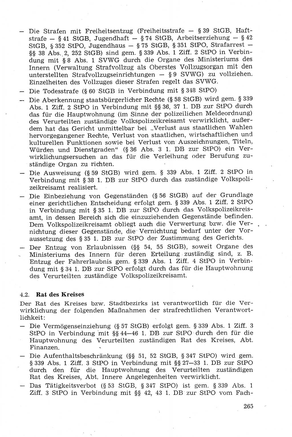 Strafprozeßrecht der DDR (Deutsche Demokratische Republik), Lehrmaterial 1969, Seite 265 (Strafprozeßr. DDR Lehrmat. 1969, S. 265)