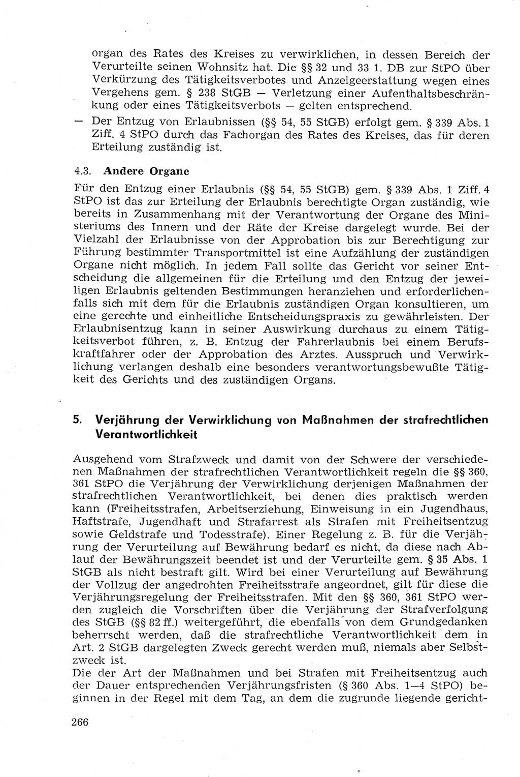 Strafprozeßrecht der DDR (Deutsche Demokratische Republik), Lehrmaterial 1969, Seite 266 (Strafprozeßr. DDR Lehrmat. 1969, S. 266)