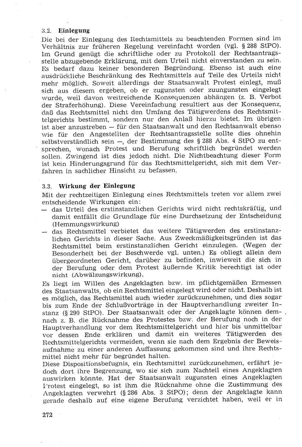 Strafprozeßrecht der DDR (Deutsche Demokratische Republik), Lehrmaterial 1969, Seite 272 (Strafprozeßr. DDR Lehrmat. 1969, S. 272)