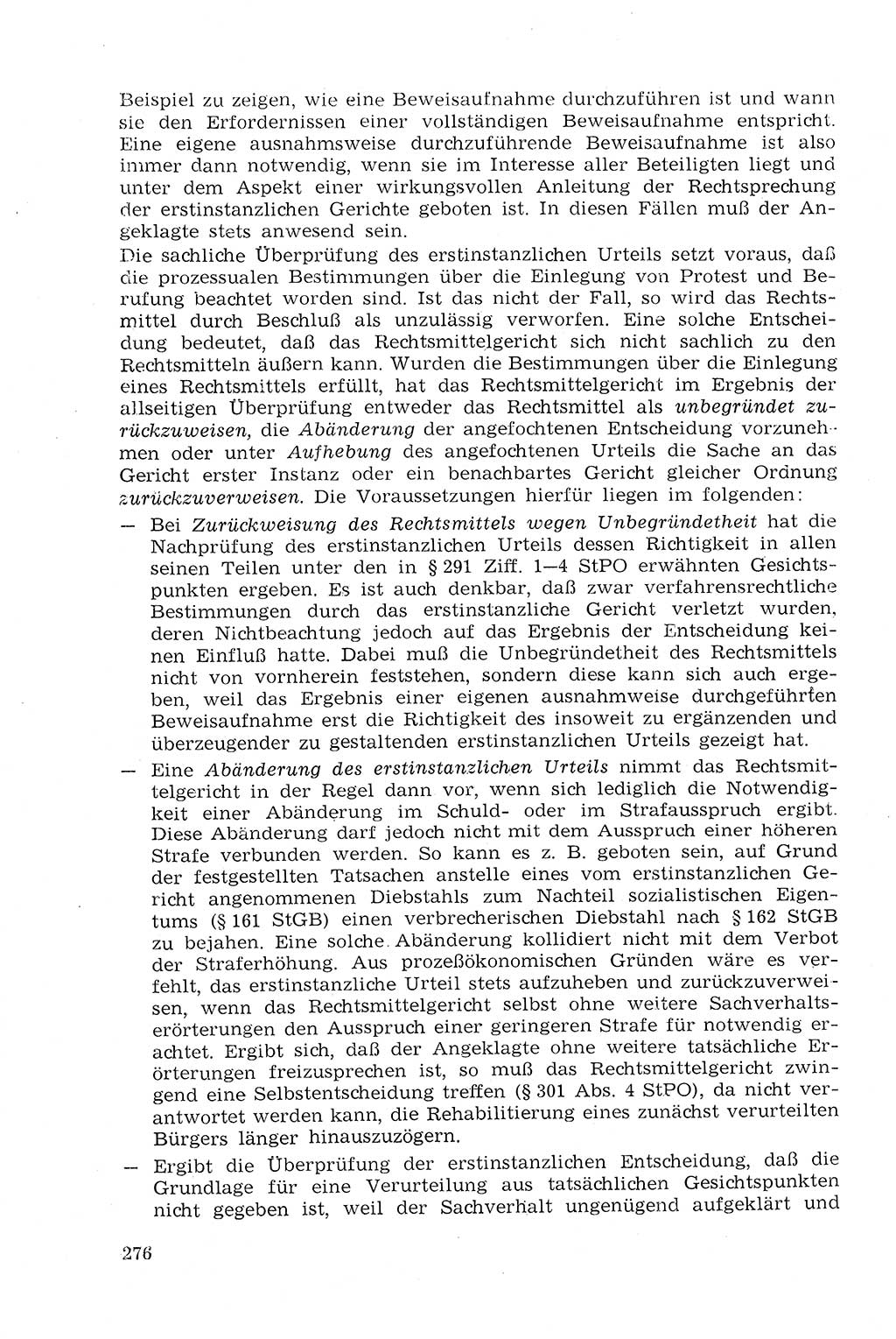 Strafprozeßrecht der DDR (Deutsche Demokratische Republik), Lehrmaterial 1969, Seite 276 (Strafprozeßr. DDR Lehrmat. 1969, S. 276)