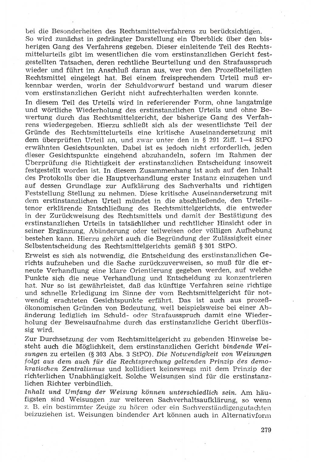 Strafprozeßrecht der DDR (Deutsche Demokratische Republik), Lehrmaterial 1969, Seite 279 (Strafprozeßr. DDR Lehrmat. 1969, S. 279)