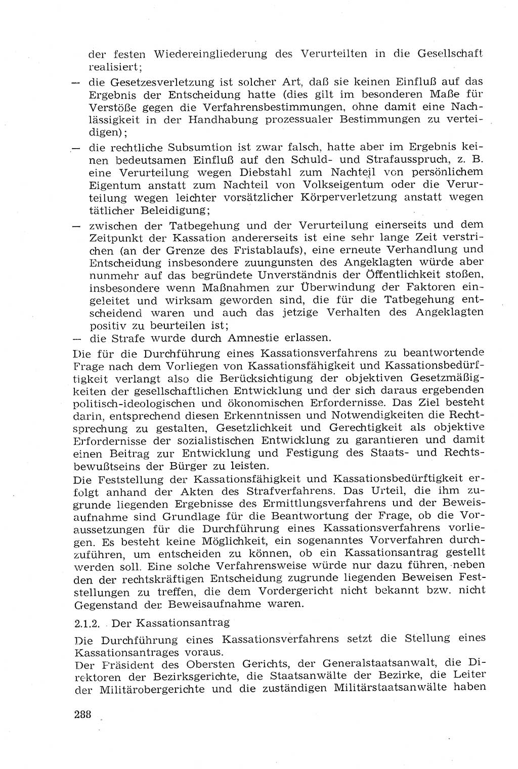 Strafprozeßrecht der DDR (Deutsche Demokratische Republik), Lehrmaterial 1969, Seite 288 (Strafprozeßr. DDR Lehrmat. 1969, S. 288)