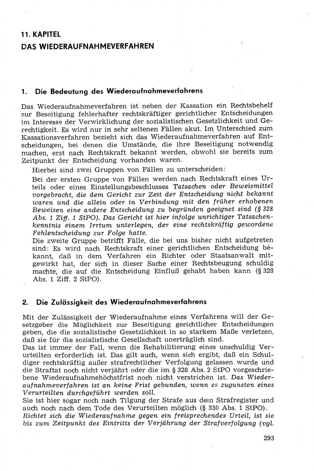 Strafprozeßrecht der DDR (Deutsche Demokratische Republik), Lehrmaterial 1969, Seite 293 (Strafprozeßr. DDR Lehrmat. 1969, S. 293)