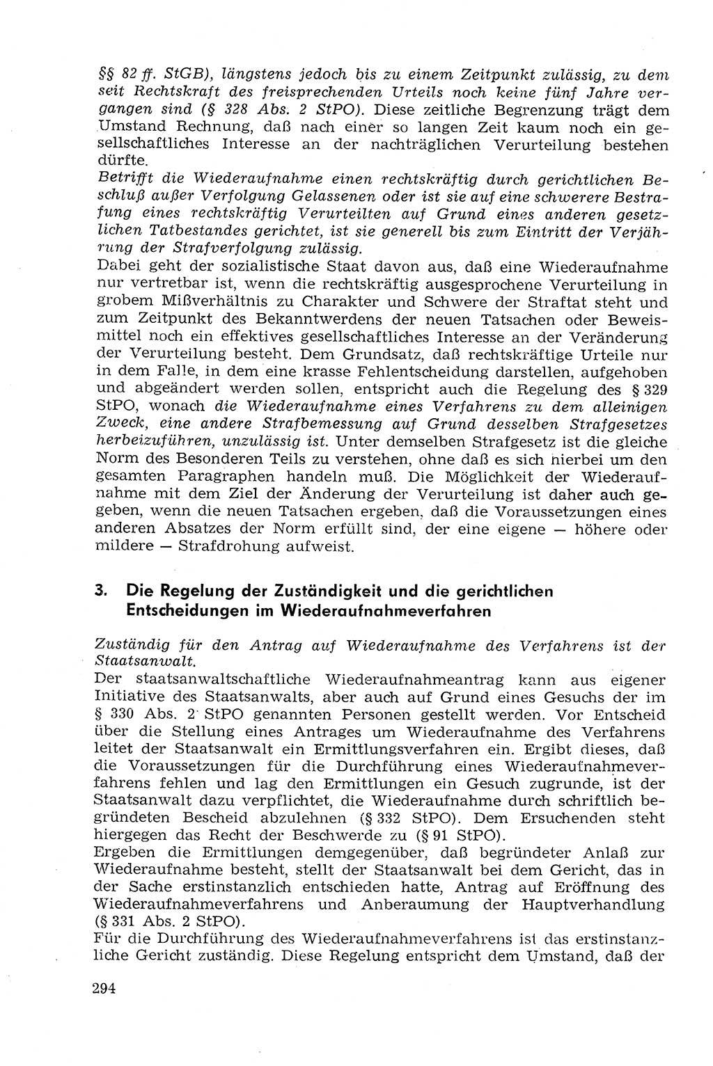 Strafprozeßrecht der DDR (Deutsche Demokratische Republik), Lehrmaterial 1969, Seite 294 (Strafprozeßr. DDR Lehrmat. 1969, S. 294)