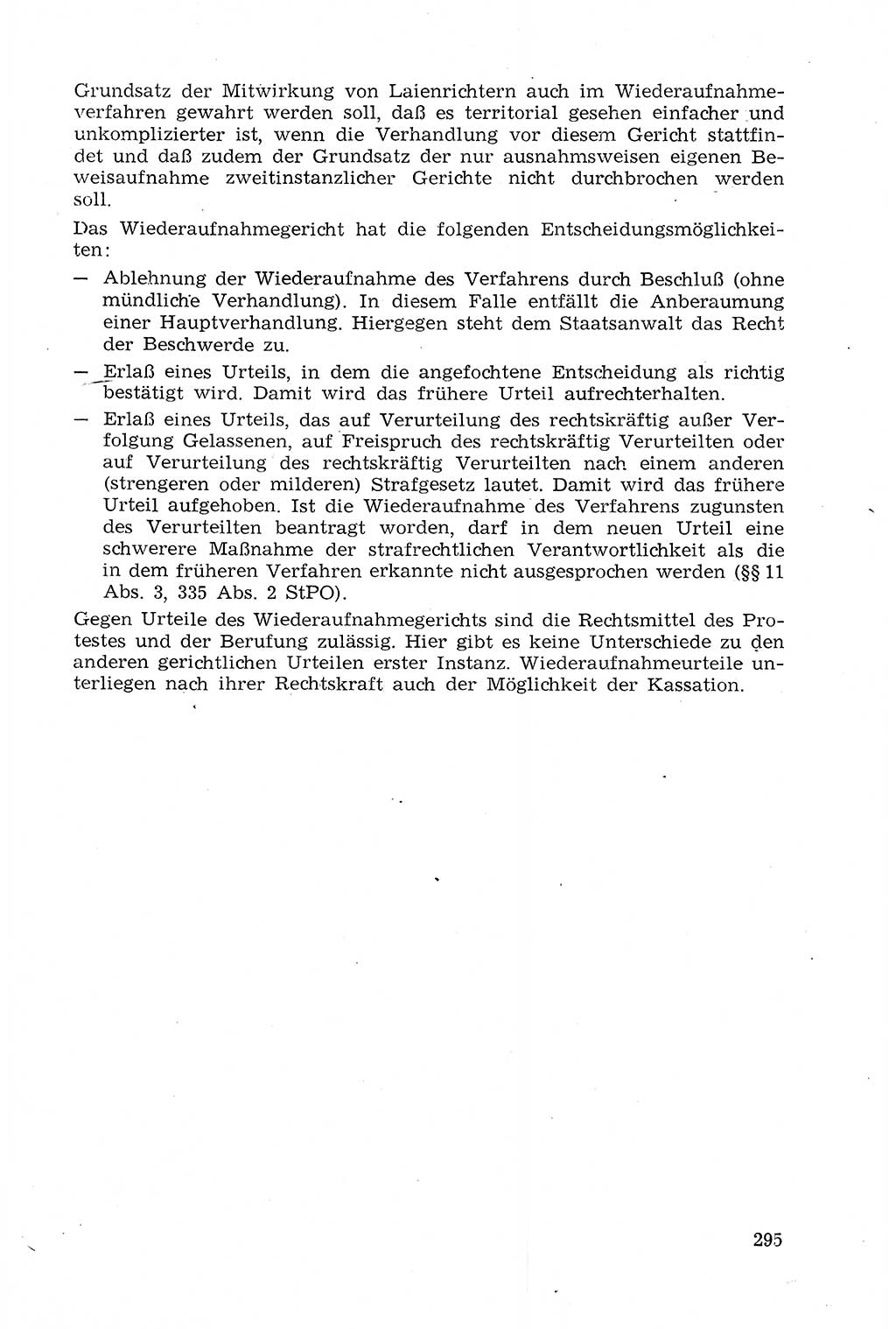 Strafprozeßrecht der DDR (Deutsche Demokratische Republik), Lehrmaterial 1969, Seite 295 (Strafprozeßr. DDR Lehrmat. 1969, S. 295)