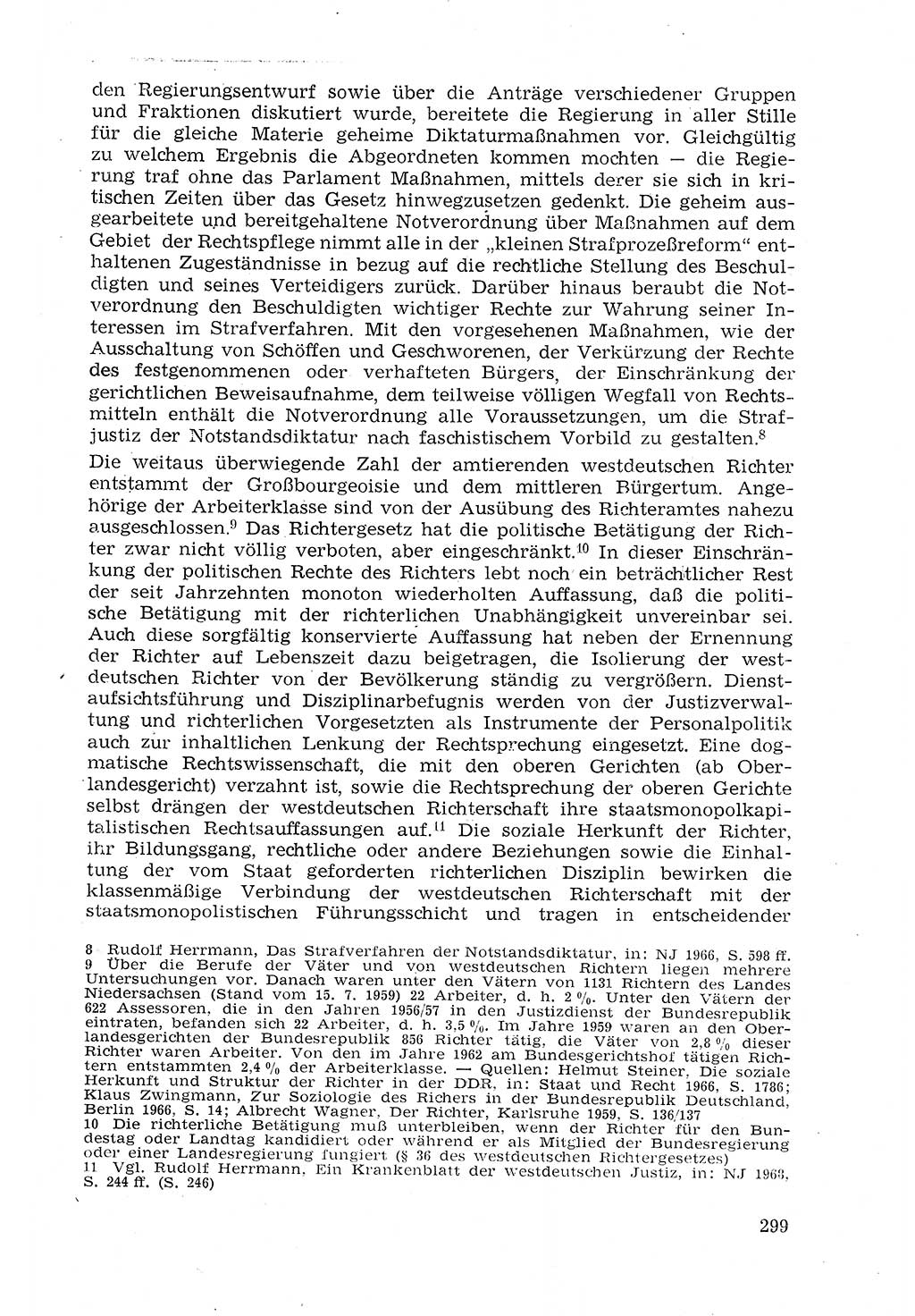 Strafprozeßrecht der DDR (Deutsche Demokratische Republik), Lehrmaterial 1969, Seite 299 (Strafprozeßr. DDR Lehrmat. 1969, S. 299)