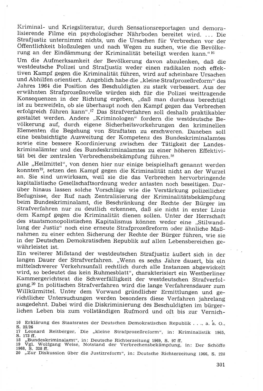 Strafprozeßrecht der DDR (Deutsche Demokratische Republik), Lehrmaterial 1969, Seite 301 (Strafprozeßr. DDR Lehrmat. 1969, S. 301)