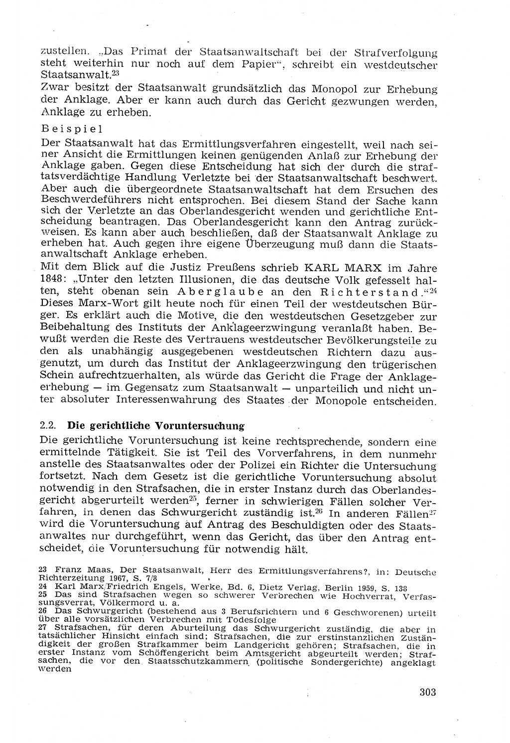 Strafprozeßrecht der DDR (Deutsche Demokratische Republik), Lehrmaterial 1969, Seite 303 (Strafprozeßr. DDR Lehrmat. 1969, S. 303)