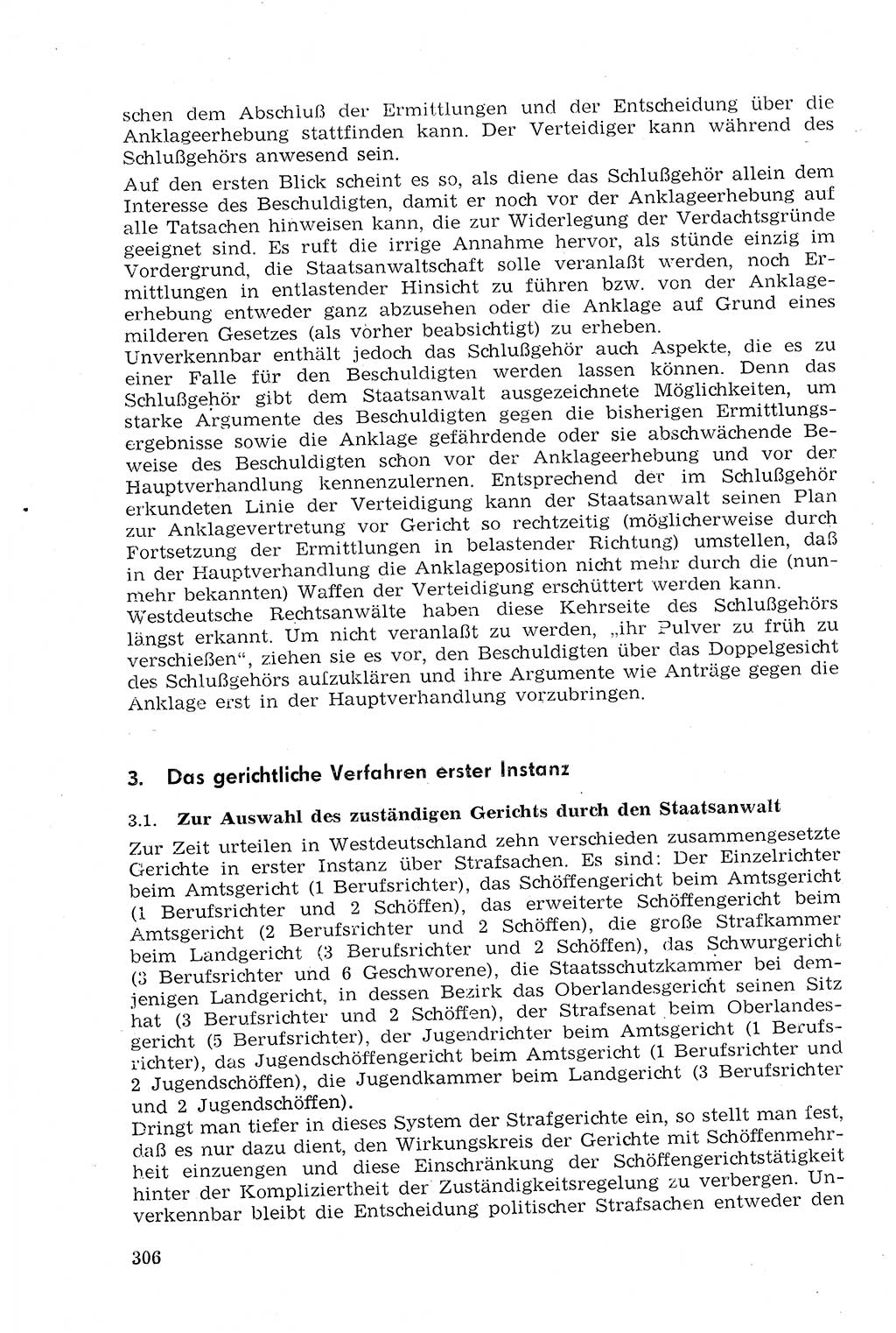 Strafprozeßrecht der DDR (Deutsche Demokratische Republik), Lehrmaterial 1969, Seite 306 (Strafprozeßr. DDR Lehrmat. 1969, S. 306)
