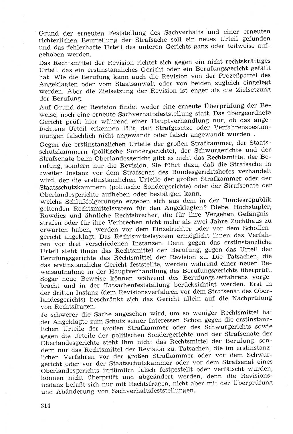 Strafprozeßrecht der DDR (Deutsche Demokratische Republik), Lehrmaterial 1969, Seite 314 (Strafprozeßr. DDR Lehrmat. 1969, S. 314)