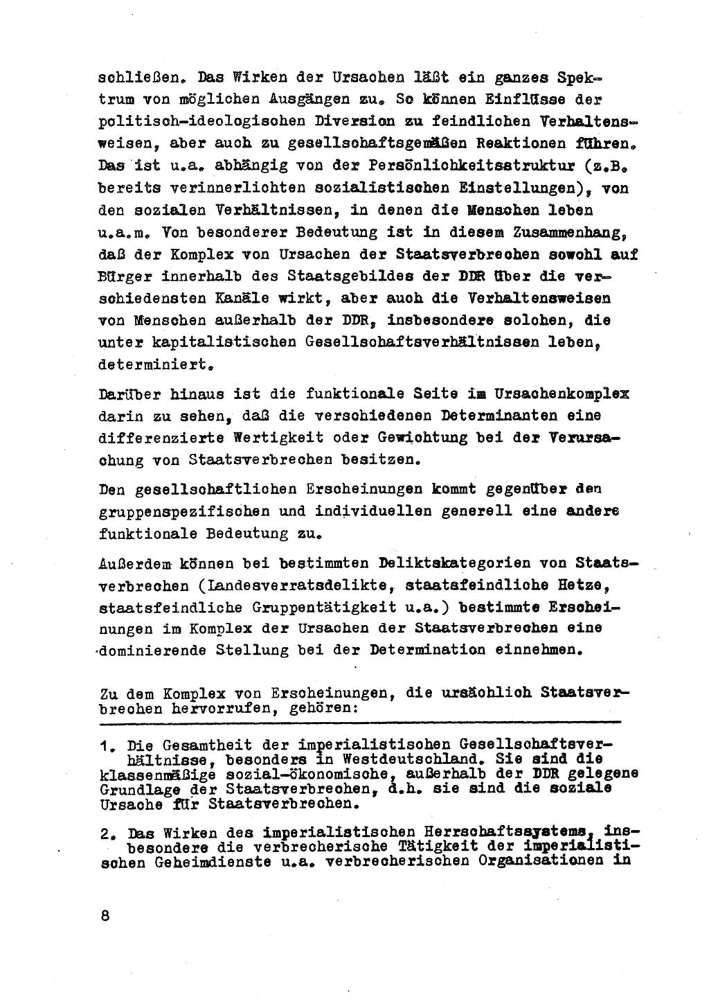 Strafrecht der DDR (Deutsche Demokratische Republik), Besonderer Teil, Lehrmaterial, Heft 2 1969, Seite 8 (Strafr. DDR BT Lehrmat. H. 2 1969, S. 8)