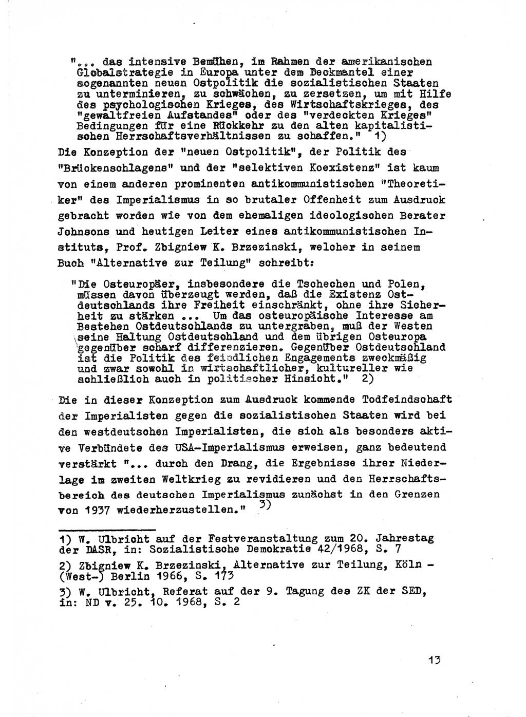 Strafrecht der DDR (Deutsche Demokratische Republik), Besonderer Teil, Lehrmaterial, Heft 2 1969, Seite 13 (Strafr. DDR BT Lehrmat. H. 2 1969, S. 13)