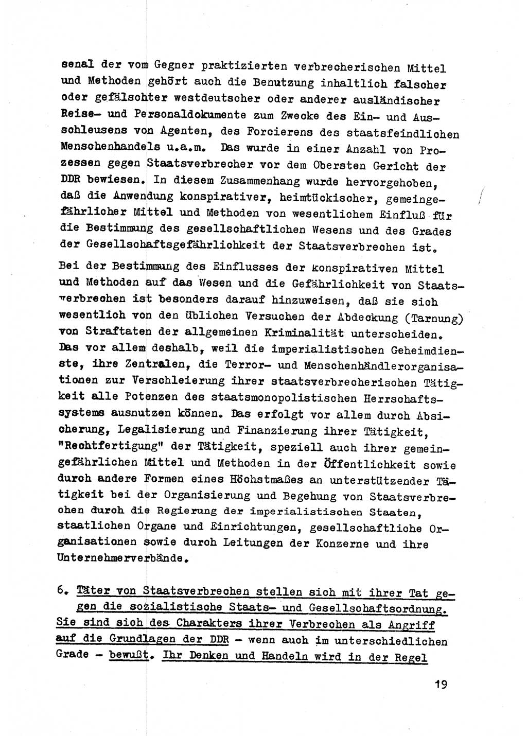 Strafrecht der DDR (Deutsche Demokratische Republik), Besonderer Teil, Lehrmaterial, Heft 2 1969, Seite 19 (Strafr. DDR BT Lehrmat. H. 2 1969, S. 19)