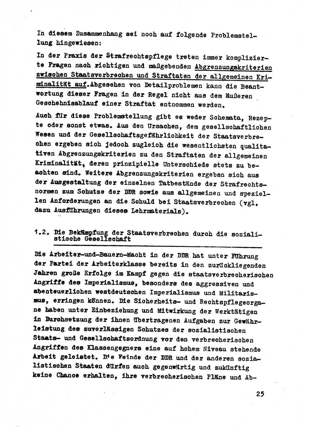 Strafrecht der DDR (Deutsche Demokratische Republik), Besonderer Teil, Lehrmaterial, Heft 2 1969, Seite 25 (Strafr. DDR BT Lehrmat. H. 2 1969, S. 25)