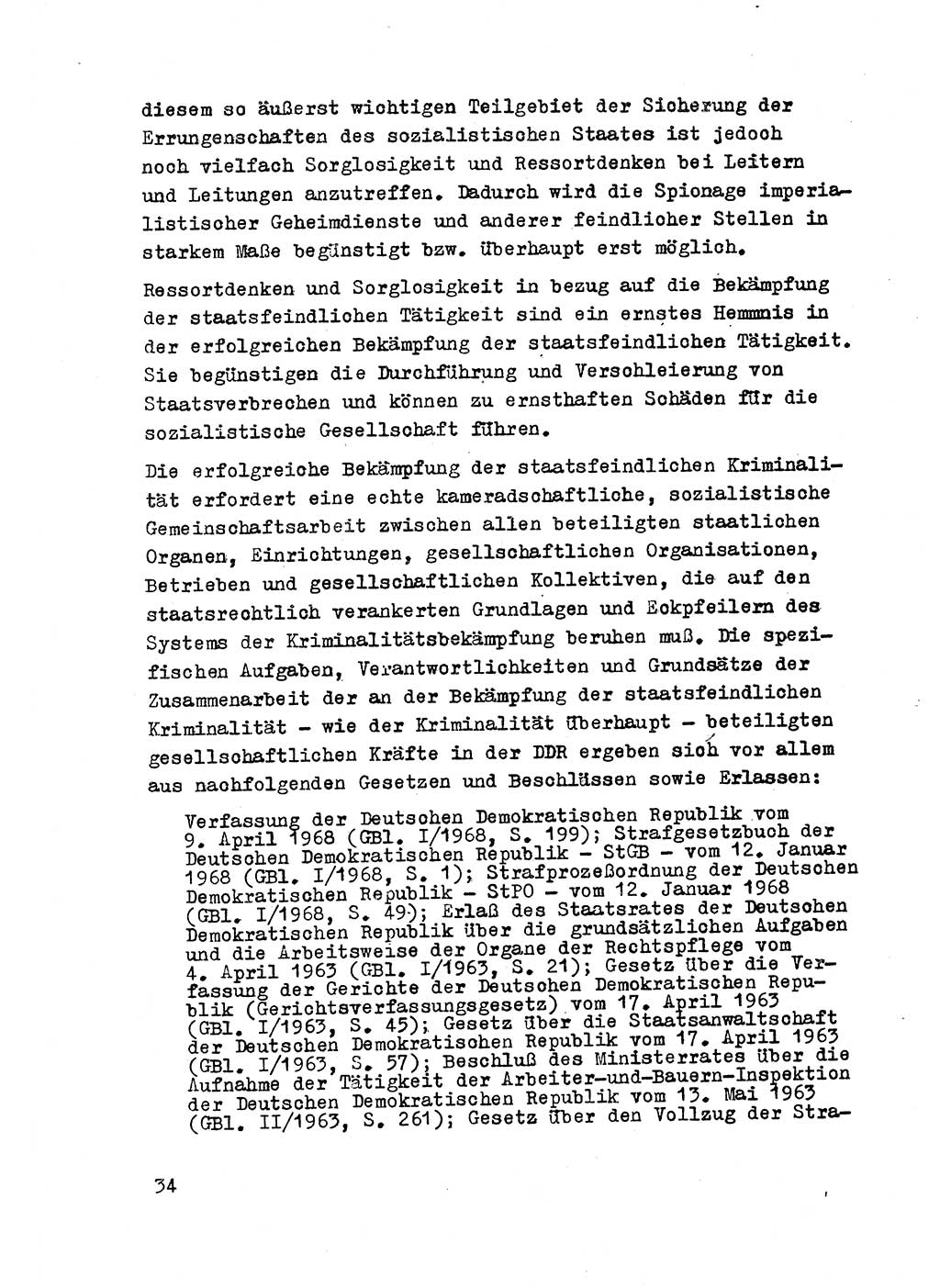 Strafrecht der DDR (Deutsche Demokratische Republik), Besonderer Teil, Lehrmaterial, Heft 2 1969, Seite 34 (Strafr. DDR BT Lehrmat. H. 2 1969, S. 34)
