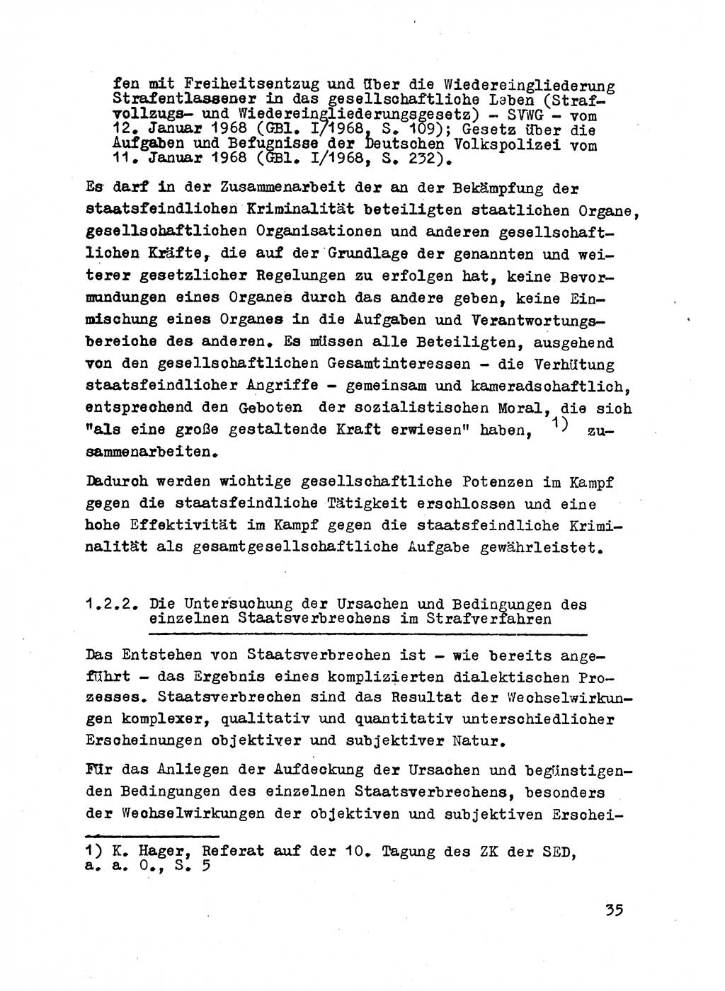 Strafrecht der DDR (Deutsche Demokratische Republik), Besonderer Teil, Lehrmaterial, Heft 2 1969, Seite 35 (Strafr. DDR BT Lehrmat. H. 2 1969, S. 35)