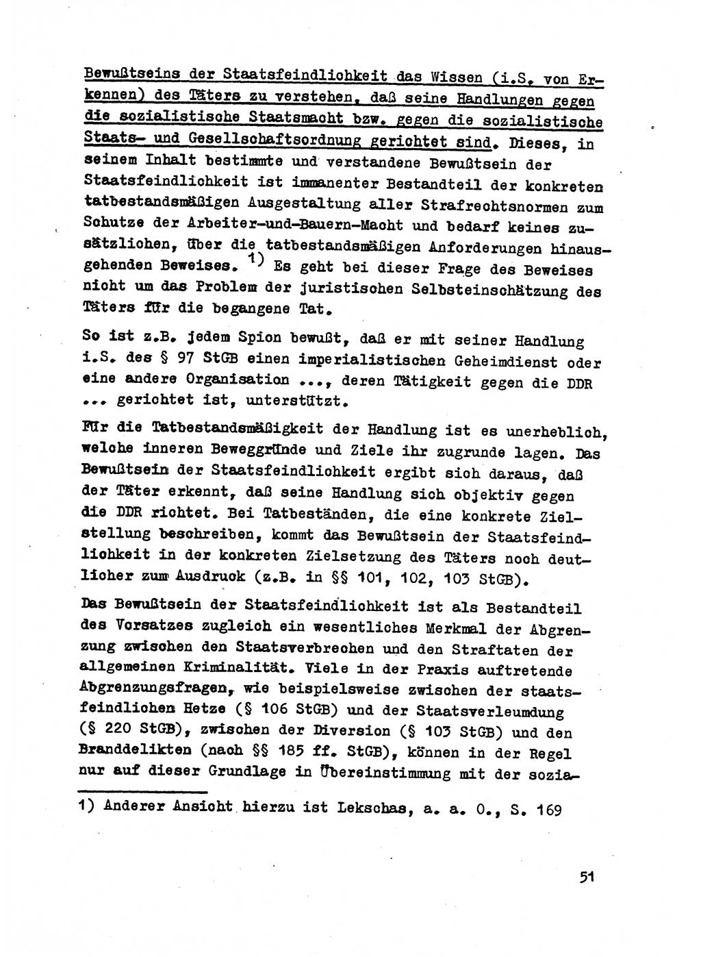 Strafrecht der DDR (Deutsche Demokratische Republik), Besonderer Teil, Lehrmaterial, Heft 2 1969, Seite 51 (Strafr. DDR BT Lehrmat. H. 2 1969, S. 51)