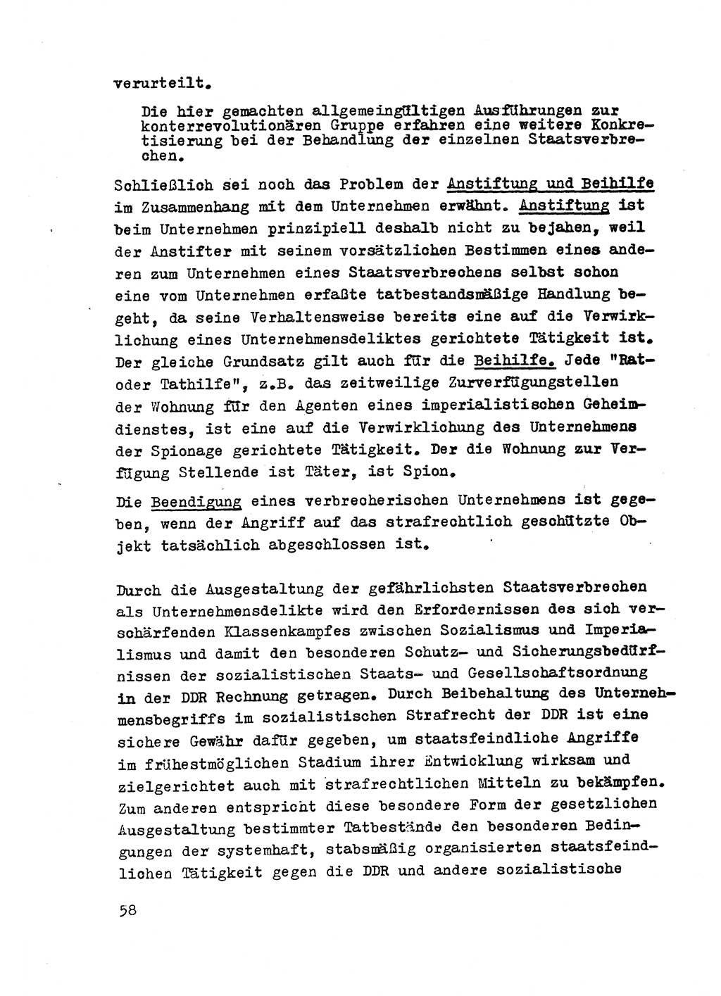 Strafrecht der DDR (Deutsche Demokratische Republik), Besonderer Teil, Lehrmaterial, Heft 2 1969, Seite 58 (Strafr. DDR BT Lehrmat. H. 2 1969, S. 58)