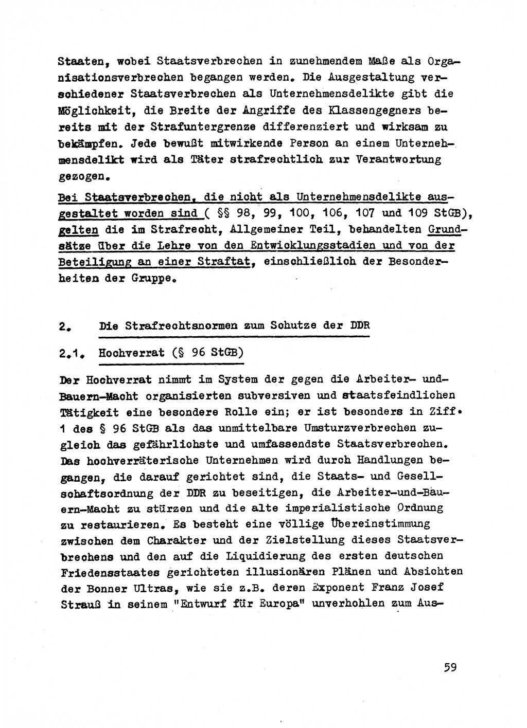 Strafrecht der DDR (Deutsche Demokratische Republik), Besonderer Teil, Lehrmaterial, Heft 2 1969, Seite 59 (Strafr. DDR BT Lehrmat. H. 2 1969, S. 59)