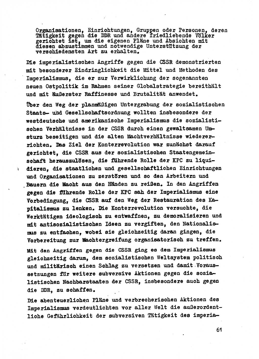 Strafrecht der DDR (Deutsche Demokratische Republik), Besonderer Teil, Lehrmaterial, Heft 2 1969, Seite 61 (Strafr. DDR BT Lehrmat. H. 2 1969, S. 61)