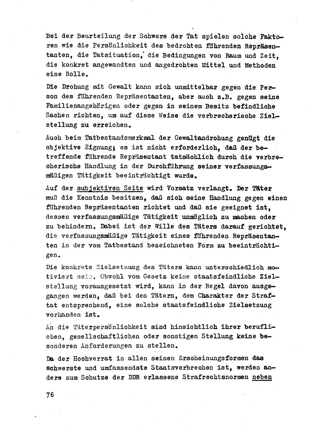 Strafrecht der DDR (Deutsche Demokratische Republik), Besonderer Teil, Lehrmaterial, Heft 2 1969, Seite 76 (Strafr. DDR BT Lehrmat. H. 2 1969, S. 76)