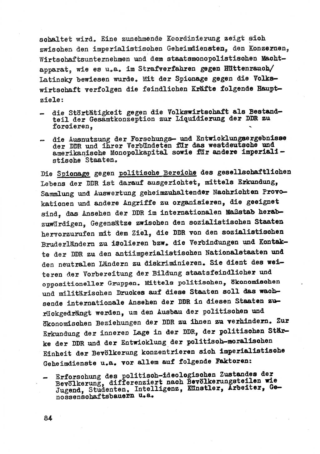 Strafrecht der DDR (Deutsche Demokratische Republik), Besonderer Teil, Lehrmaterial, Heft 2 1969, Seite 84 (Strafr. DDR BT Lehrmat. H. 2 1969, S. 84)