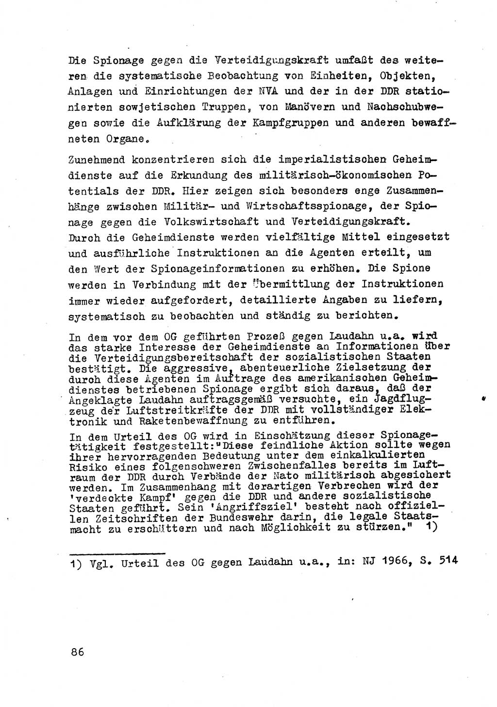 Strafrecht der DDR (Deutsche Demokratische Republik), Besonderer Teil, Lehrmaterial, Heft 2 1969, Seite 86 (Strafr. DDR BT Lehrmat. H. 2 1969, S. 86)