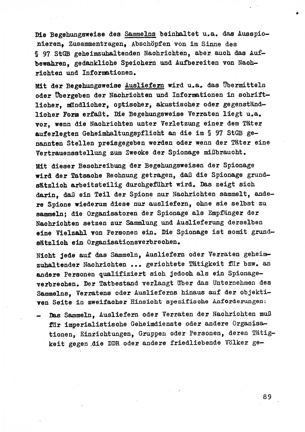 Strafrecht der DDR (Deutsche Demokratische Republik), Besonderer Teil, Lehrmaterial, Heft 2 1969, Seite 89 (Strafr. DDR BT Lehrmat. H. 2 1969, S. 89)