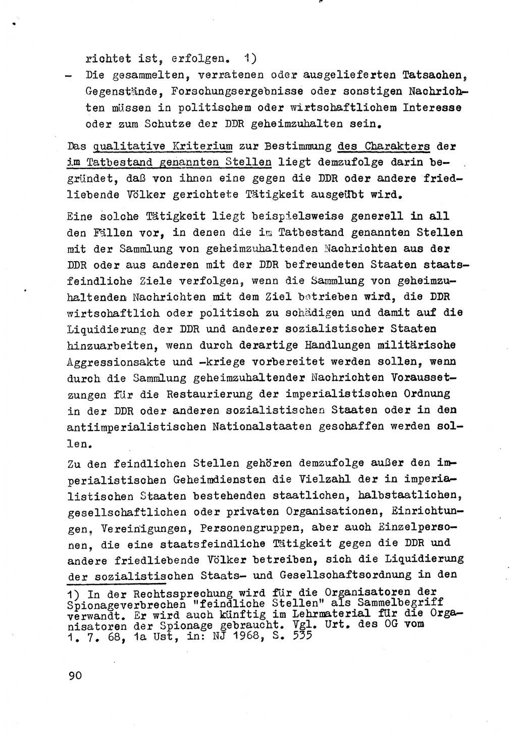 Strafrecht der DDR (Deutsche Demokratische Republik), Besonderer Teil, Lehrmaterial, Heft 2 1969, Seite 90 (Strafr. DDR BT Lehrmat. H. 2 1969, S. 90)